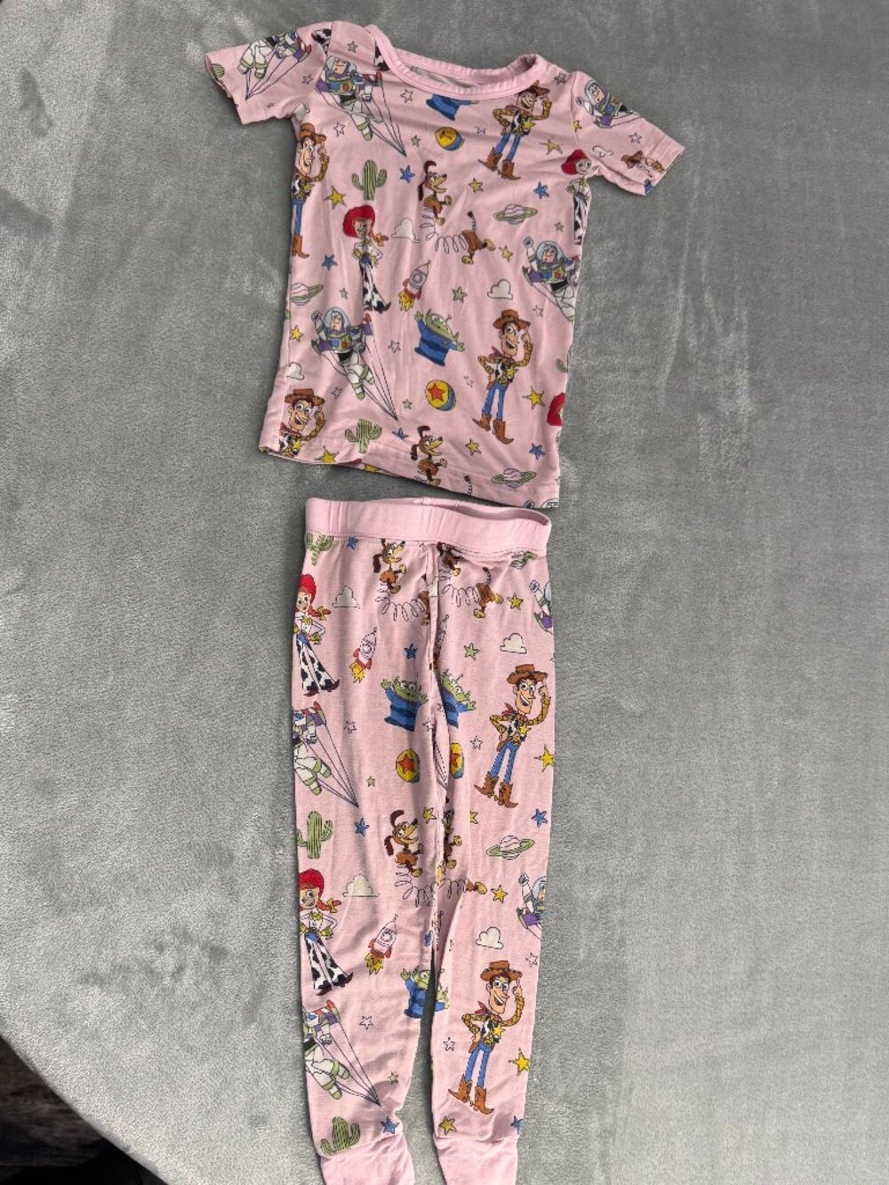 Little Sleepies Disney Story Pals Pink Two Piece Pajamas 18-24 Months